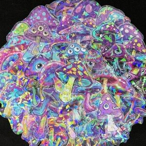 10 mushroom stickers